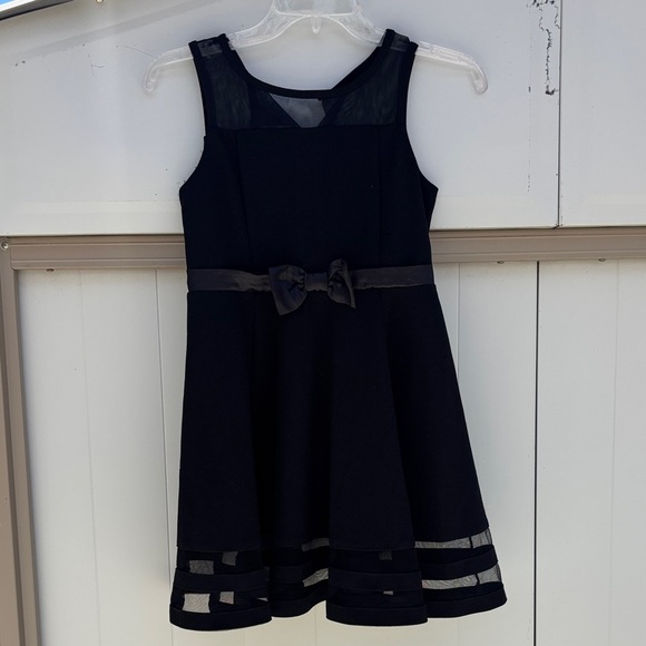 Calvin Klein Kids Black Dress with Mesh Accents Size 10 - Picture 1 of 4